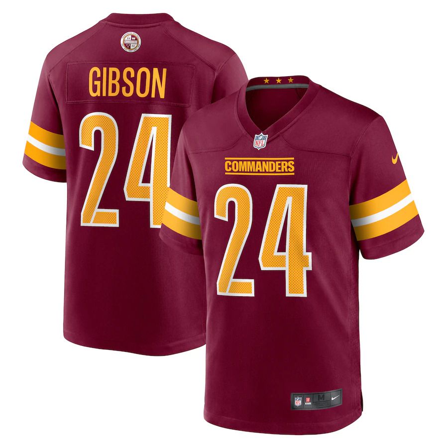 Men Washington Commanders #24 Antonio Gibson Nike Burgundy Game NFL Jersey